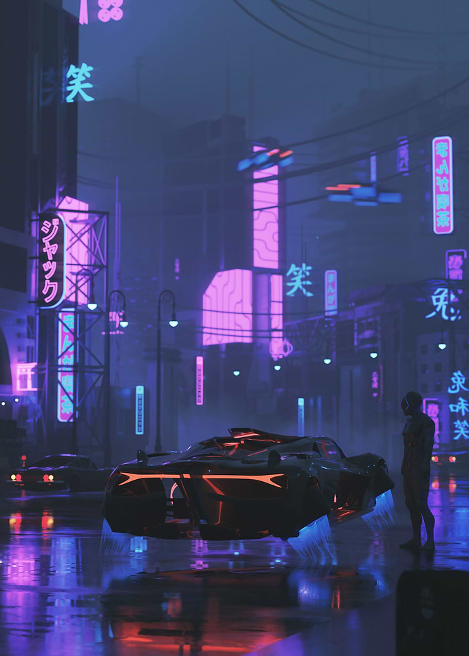 Cyberpunk Hovercar
