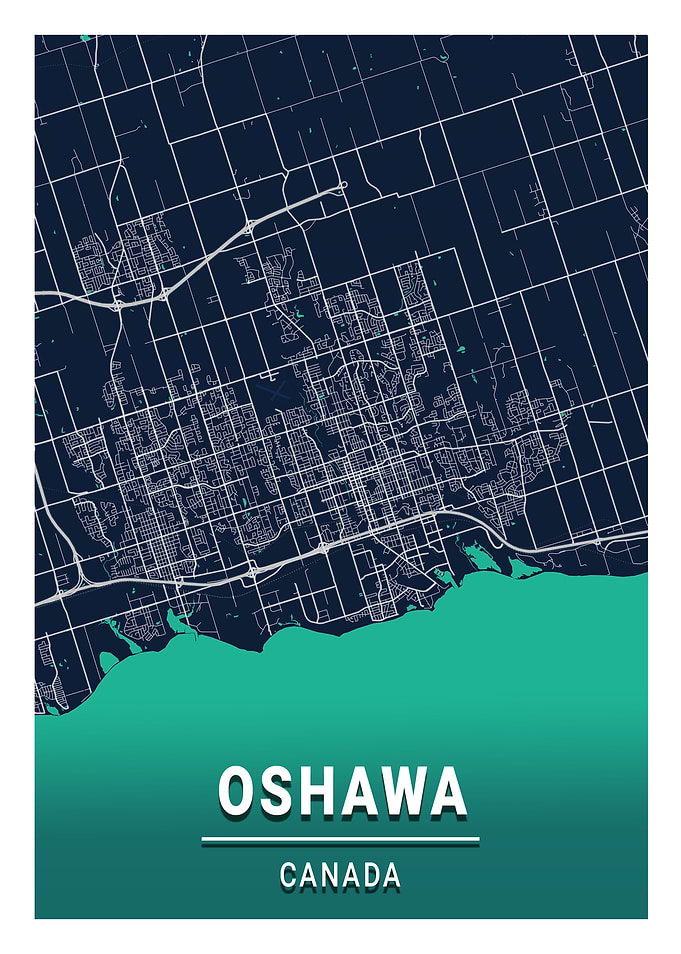 Oshawa Blue Dark Color Map