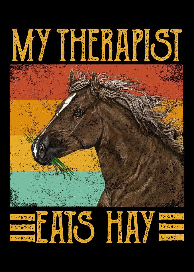 Horse Therapist Eats Hay