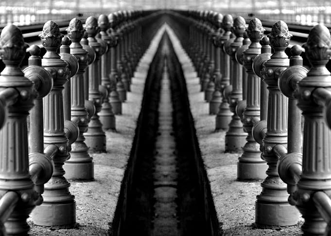 Mirrored fence photography