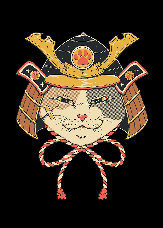 Neko Samurai Head