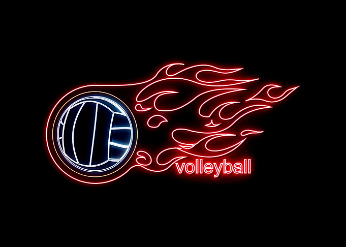 volleyball neon