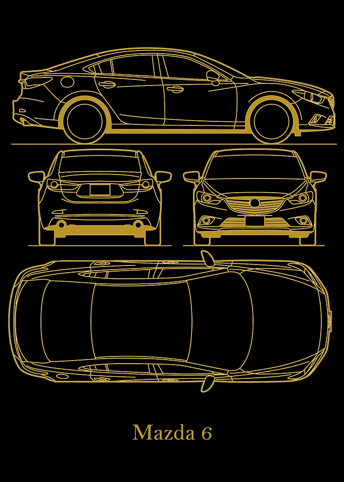 Mazda 6 Blueprint gold