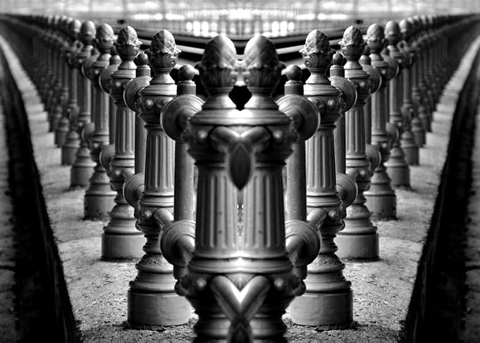 Mirrored street photograph