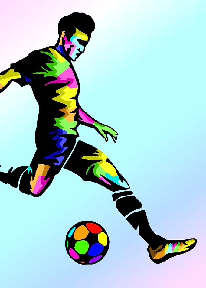 soccer pop art