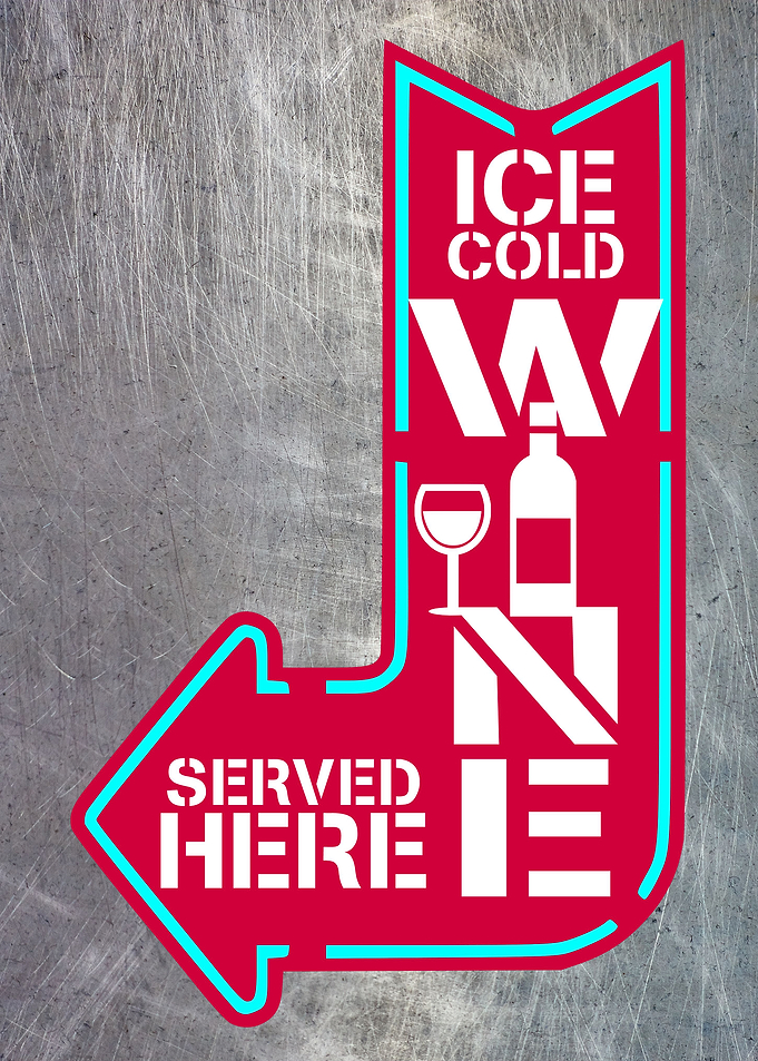 ICE COLD WINE METAL SCRATC