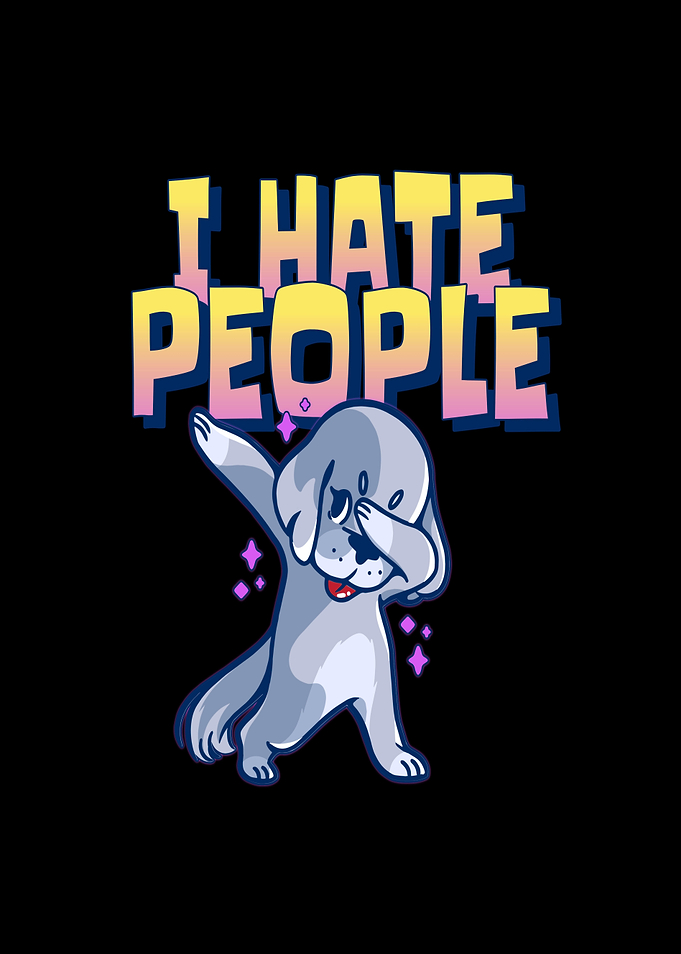 I Hate People Dabbing Dog