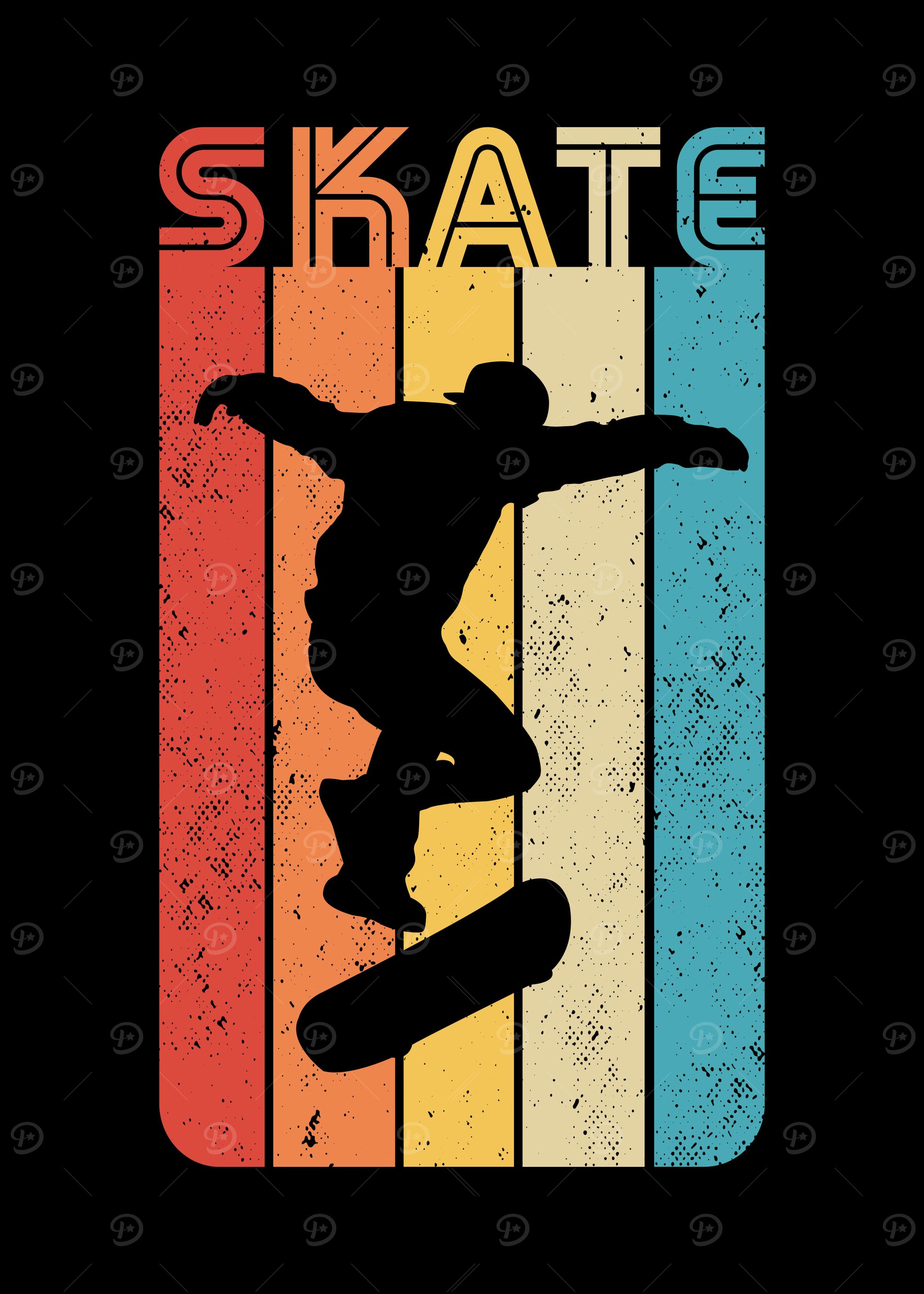 Skate Retro Vintage Gift