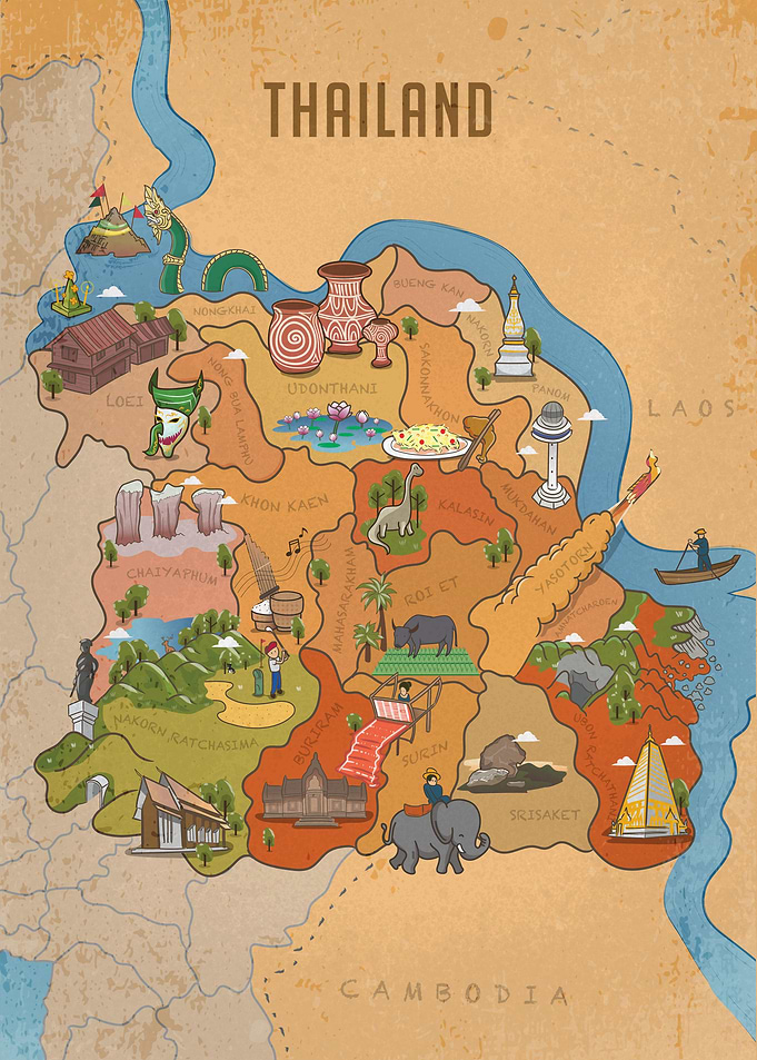 Thailand Tourism Map
