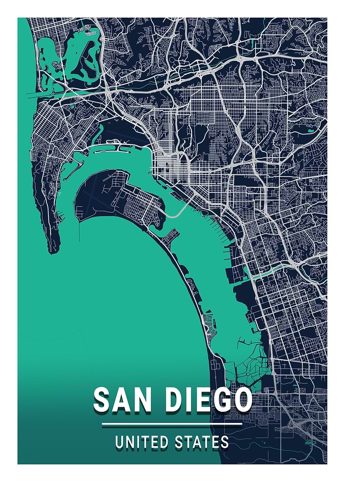 San Diego Blue Dark Color