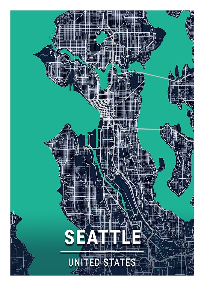Seattle Blue Dark Color