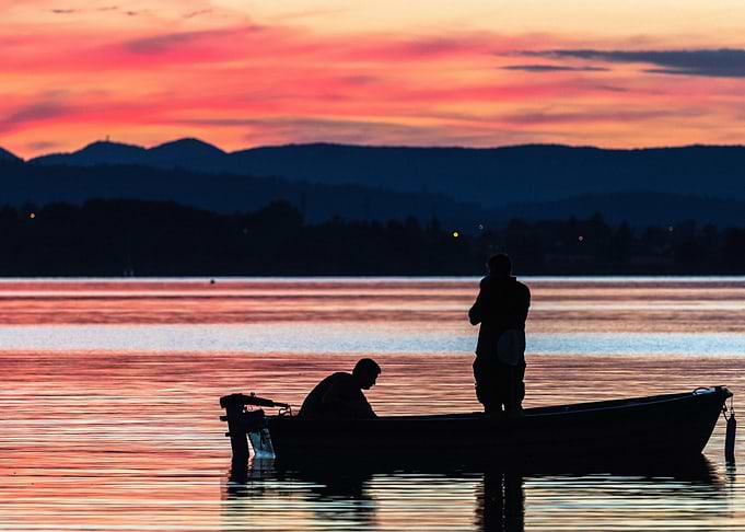 Sunset fishing