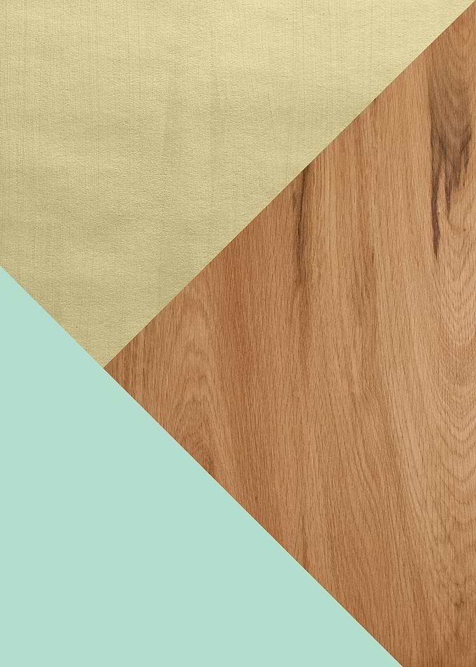 Wood meets Gold Mint Geo