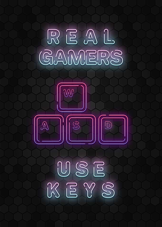 WASD PC Gaming Neon