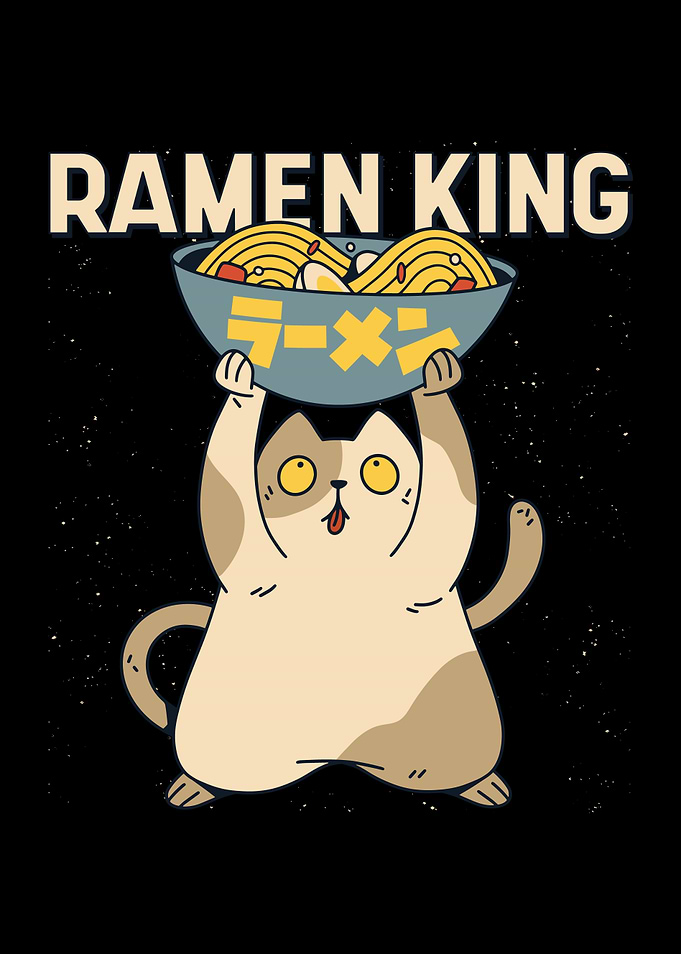 Ramen King Cat Kawaii Gift