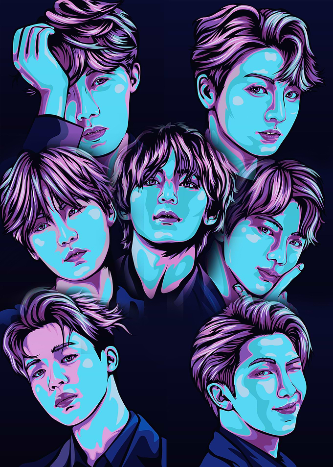 kpop Idol pop art portrait