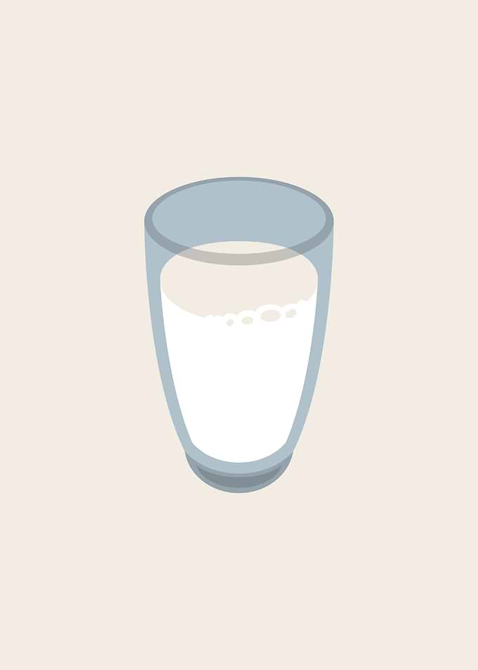 A glass of milk