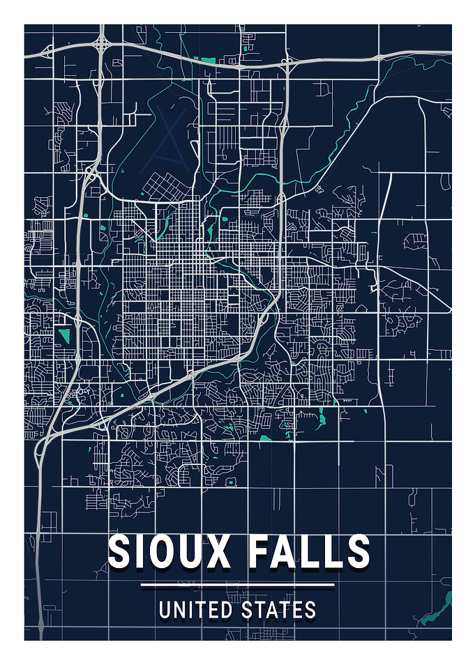 Sioux Falls Blue Dark City