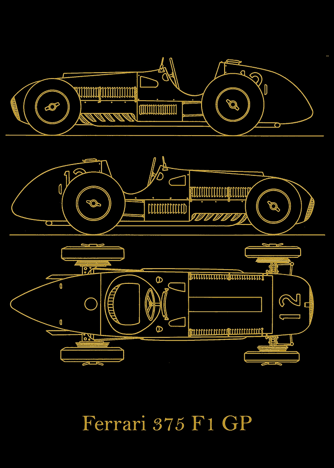 Ferrari 375 F1 GP gold