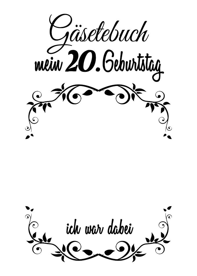 Gaesteliste 20 Geburtstag