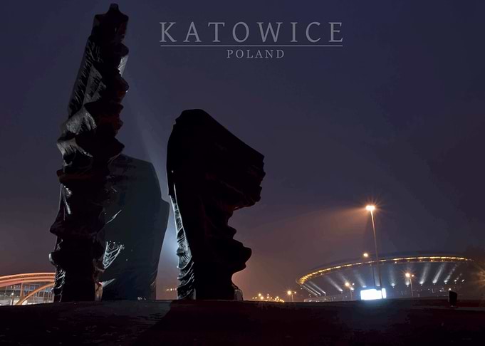 Poland Katowice night