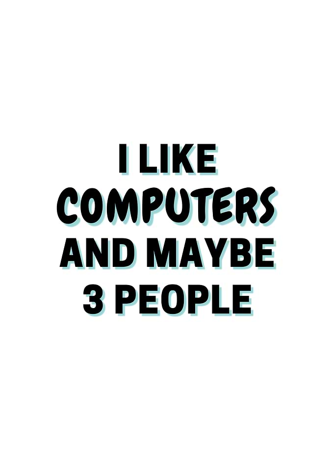 I Like Computers And Maybe