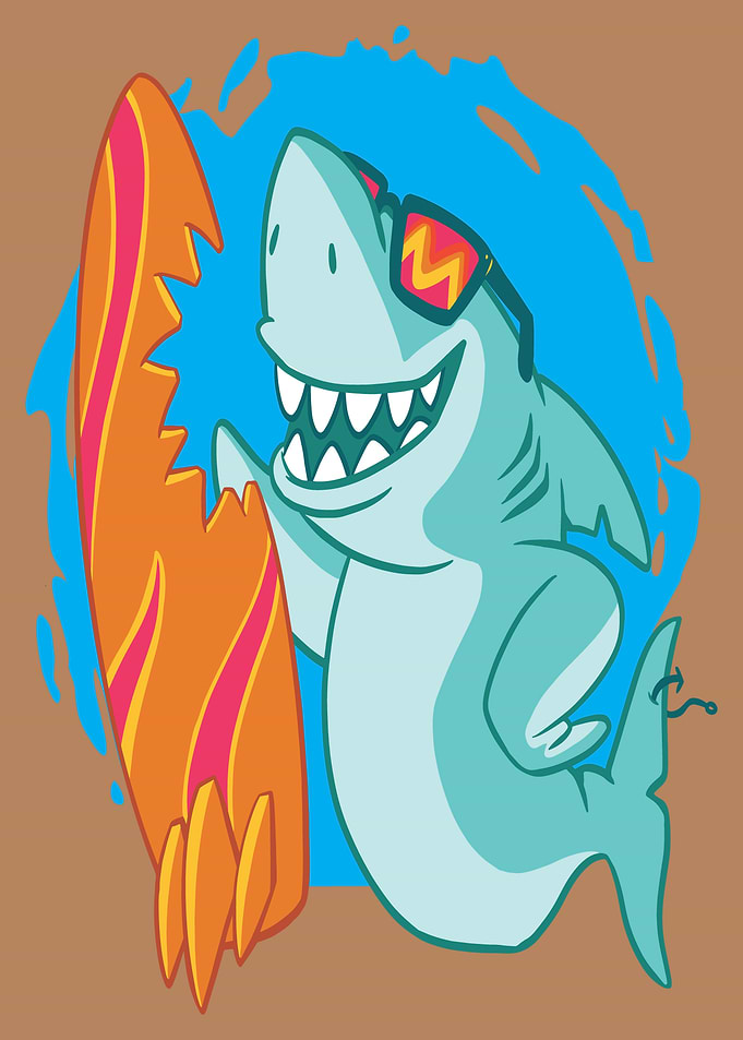 SURFING SHARK