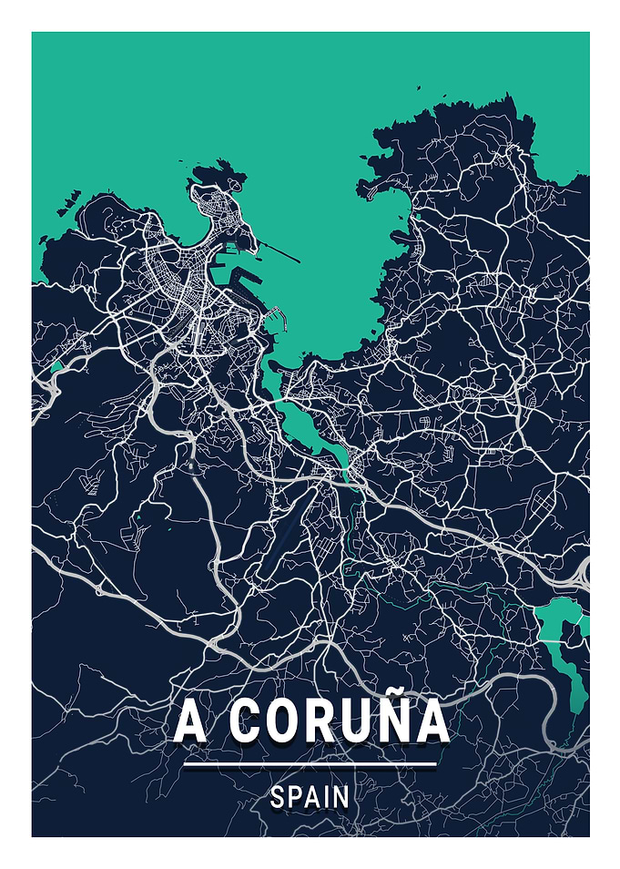 A Corua Blue Dark Color