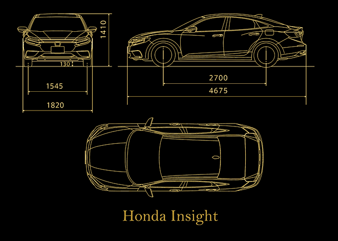 Honda Insight 2020 gold