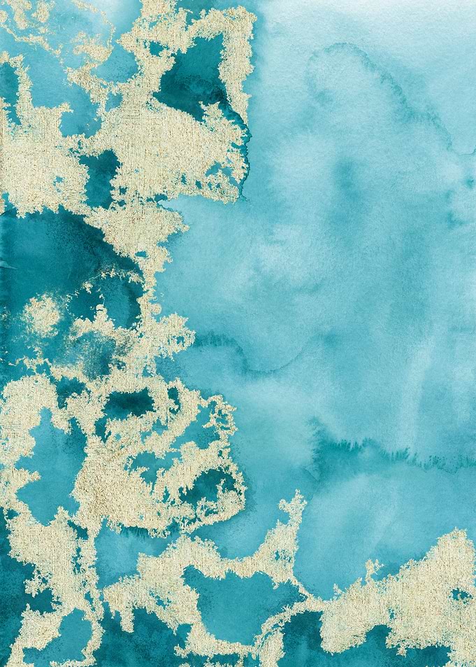 Blue Gold Abstract 12