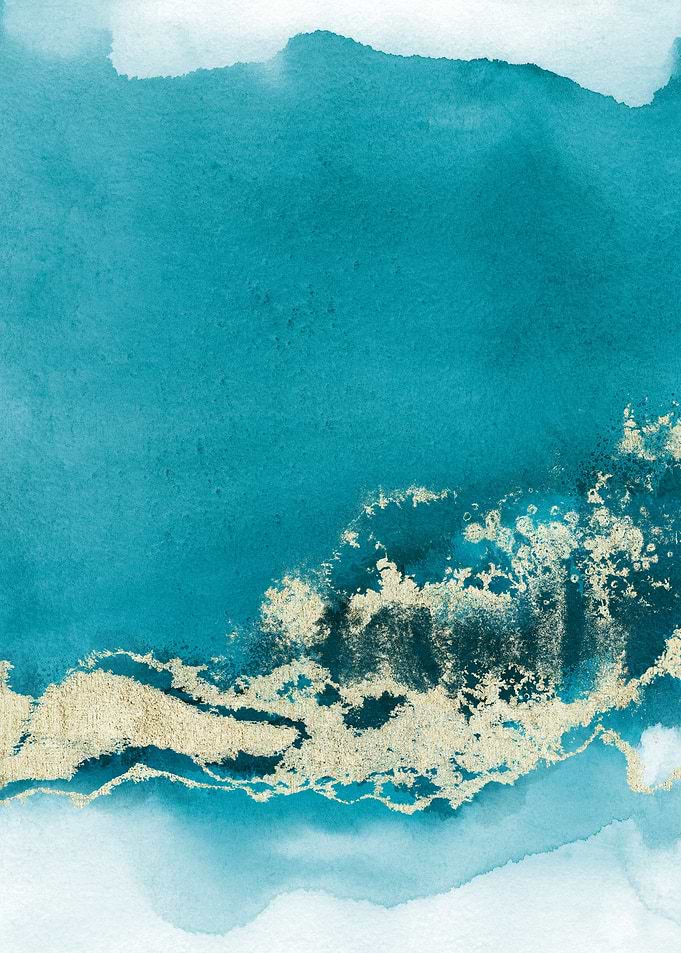Blue Gold Abstract 11