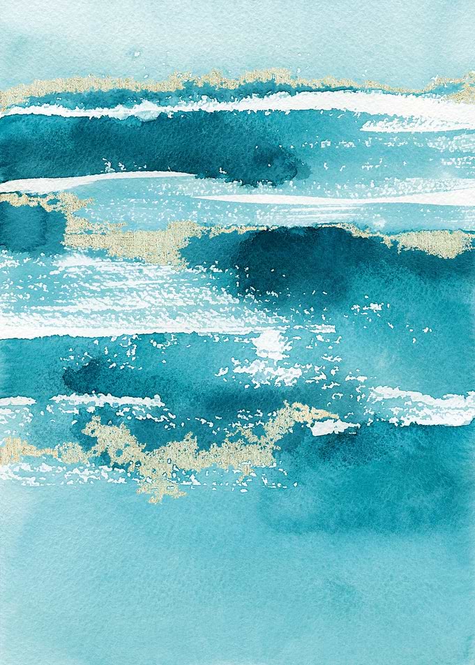 Blue Gold Abstract 13