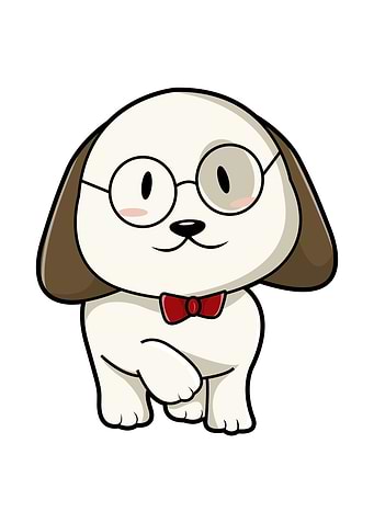 Dog Tie Glasses