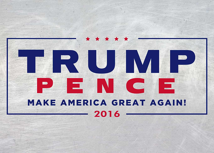 TRUMP PENCE 2016 METAL
