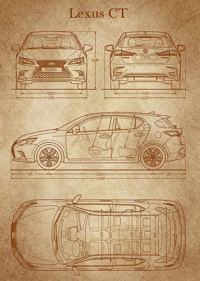 lexus CT 2019 blueprint
