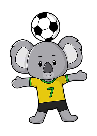 Koala bear Soccer ball