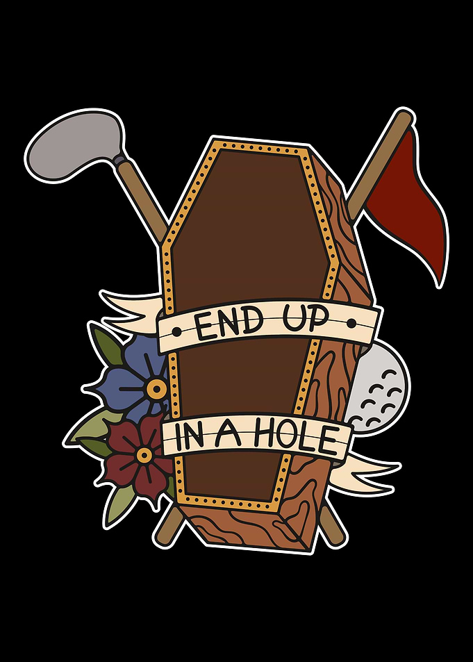 Golf coffin