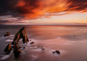 California sea sunset
