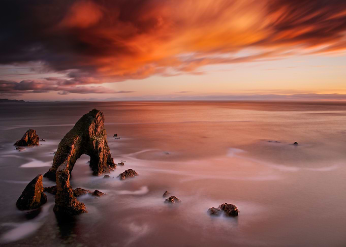 California sea sunset