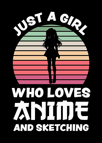 Cute Anime and Sketching