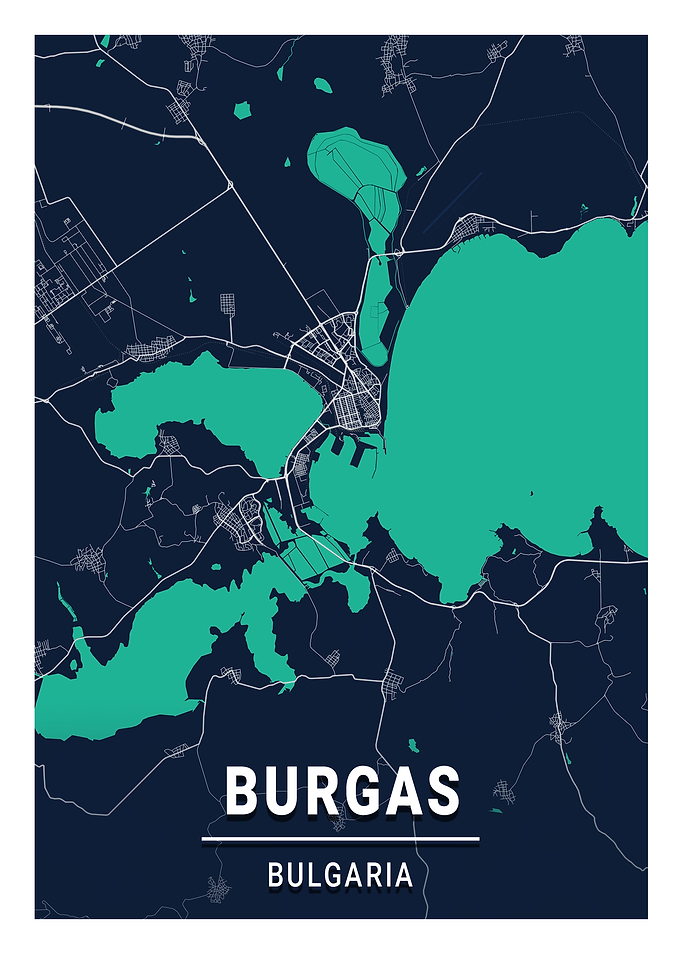 Burgas Blue Dark Color Map