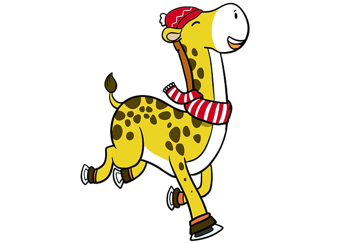 Skiing Giraffe