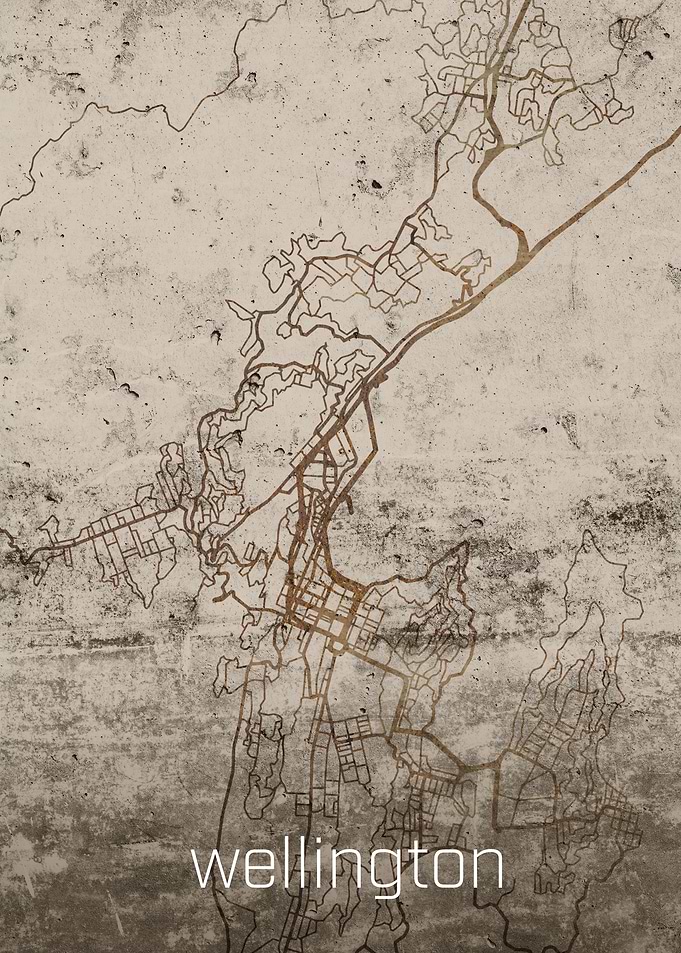 Wellington Rusty City Map