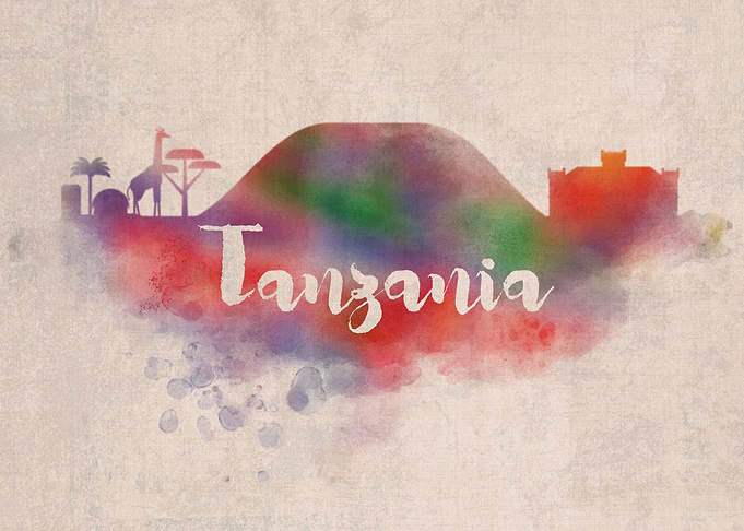 Tanzania Watercolor City