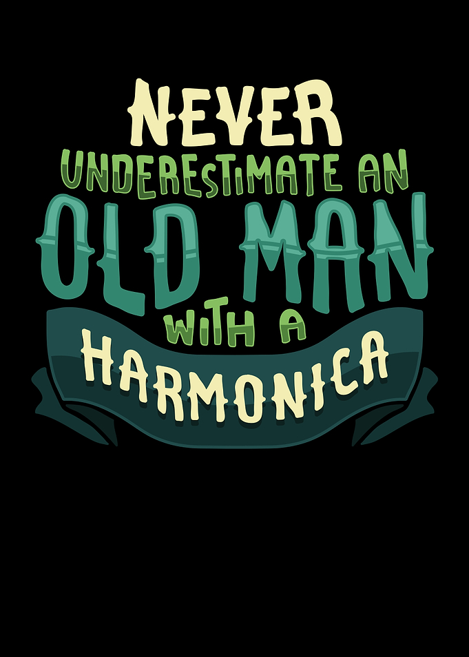 Old Man With Harmonica