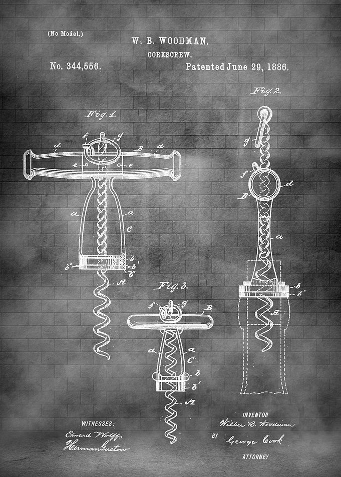 Old corkscrew patent
