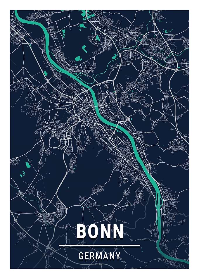 Bonn Blue Dark Color City