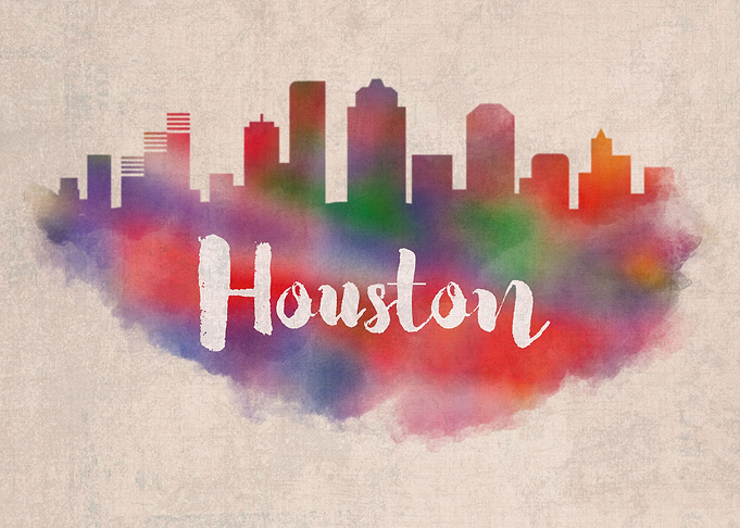 Houston Watercolor City
