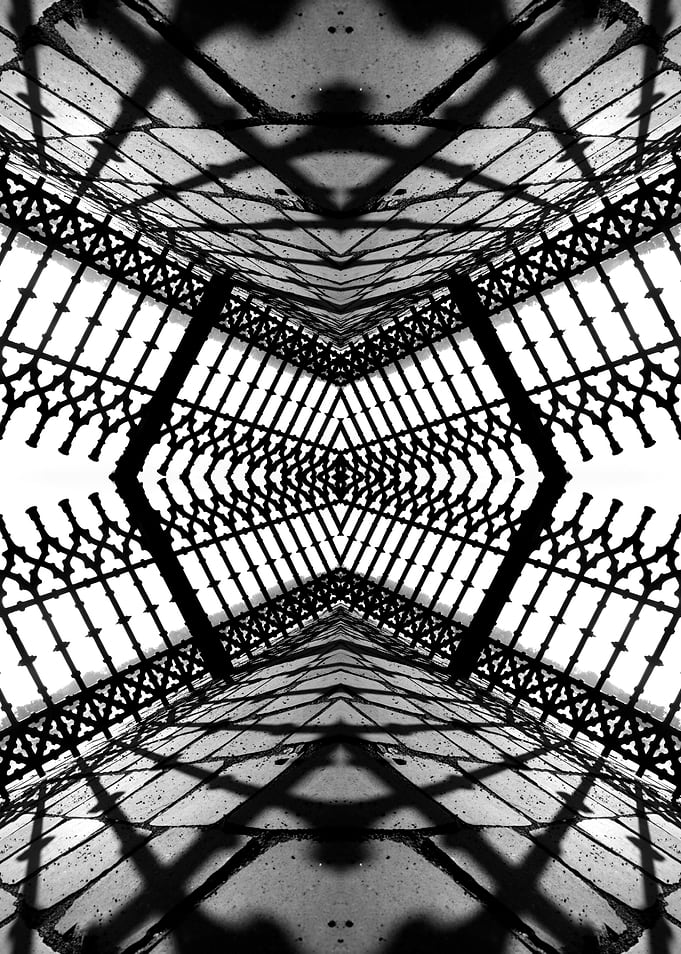 Iron fence abstract photo