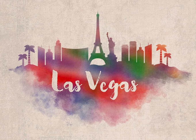Las Vegas Watercolor City